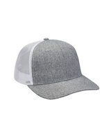 Heather Woven/Soft Mesh Trucker Style Cap