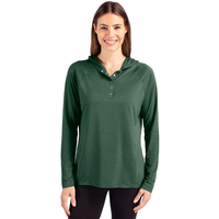 Cutter & Buck Coastline Epic Comfort Eco Recycled Womens Hooded Shirt