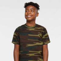 CODE V YTH CAMO S/S T