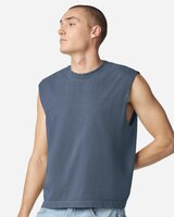 Unisex Heavyweight Cotton Garment-Dyed Mid-Length Muscle Tee