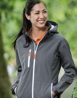 Clique Serac Stretch Softshell Hooded Full Zip Womens Jacket