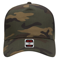 OTTO CAP Camouflage 5 Panel Mid Profile Mesh Back Trucker Hat