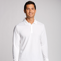 Cutter & Buck Advantage Tri-Blend Pique Mens Long Sleeve Polo