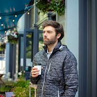 Cutter & Buck Rainier PrimaLoft Mens Eco Insulated Full Zip Printed Puffer Jacket